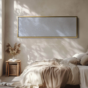 Blue & White Coral Pattern Panoramic Wall Decor - Atelier Printworks
