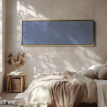 Blue Coral Pattern Panoramic Long Wall Decor - Atelier Printworks