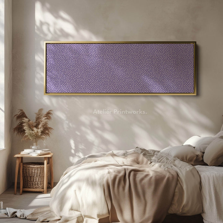 Purple Organic Pattern Horizontal Long Wall Decor - Atelier Printworks