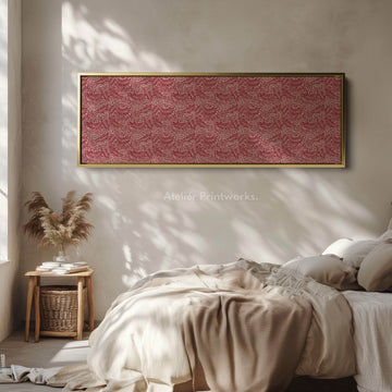 Horizontal Narrow Wall Decor William Morris Red Larkspur - Atelier Printworks