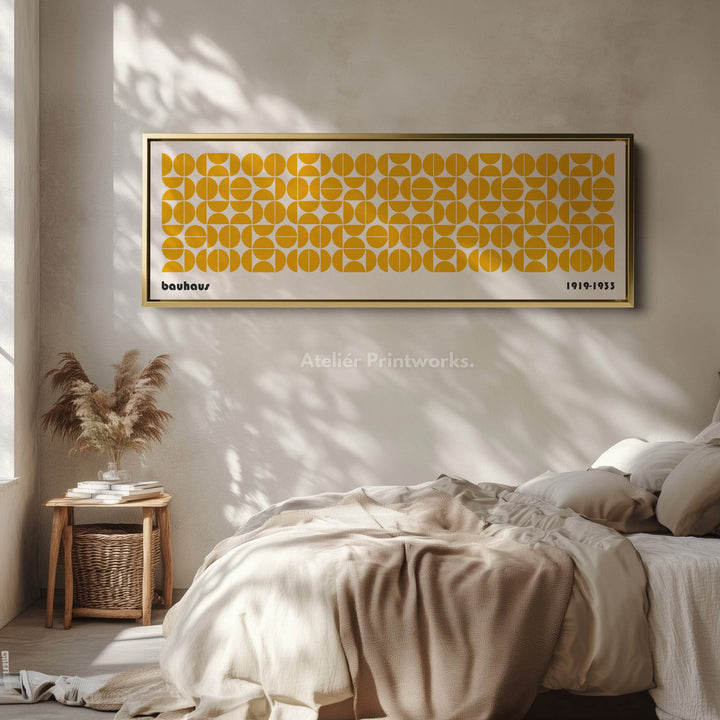 Long Narrow Above Bed Wall Art Orange Bauhaus - Atelier Printworks