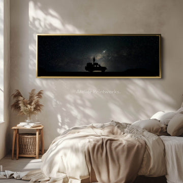 Above Bed Wall Decor Night Sky Long Wall Art - Atelier Printworks