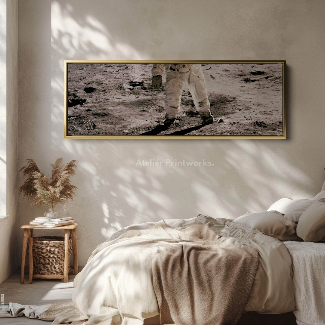 Astronaut Moon Walk Long Horizontal Wall Art - Atelier Printworks