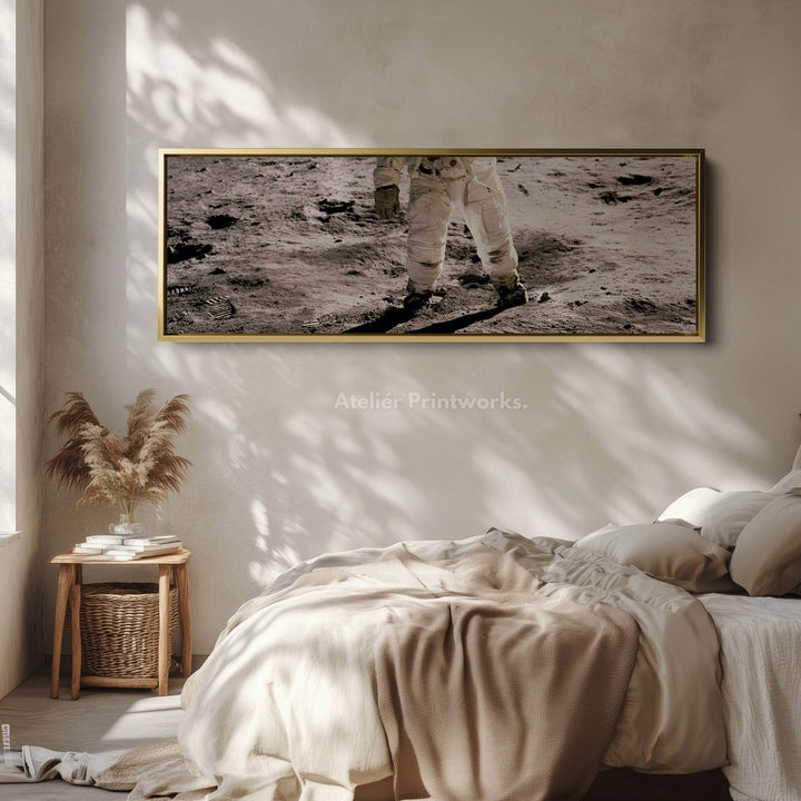 Astronaut Moon Walk Long Horizontal Wall Art - Atelier Printworks