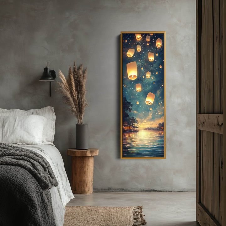 Chinese Lanterns Vertical Wall Art - Atelier Printworks