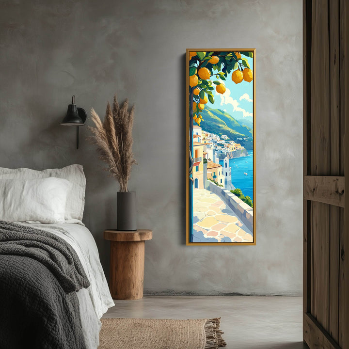 Amalfi Coast Tall Narrow Vertical Wall Art - Atelier Printworks
