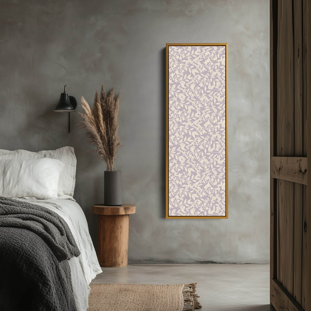 Botanical Beige & Purple Floral Framed Floral Wall Art - Atelier Printworks
