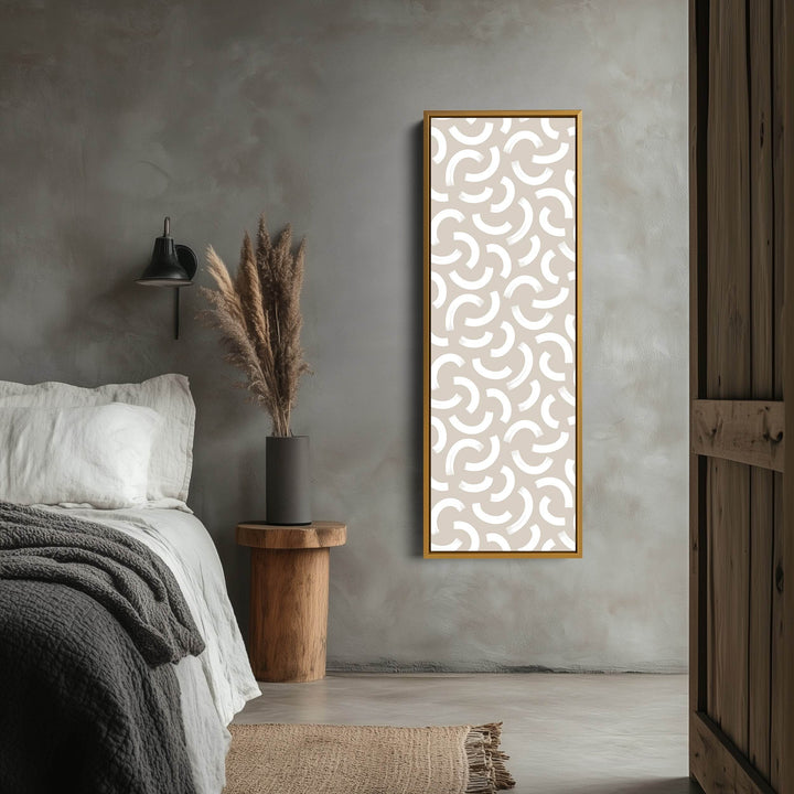 Tall Narrow Geometric Beige Bedroom Wall Decor - Atelier Printworks
