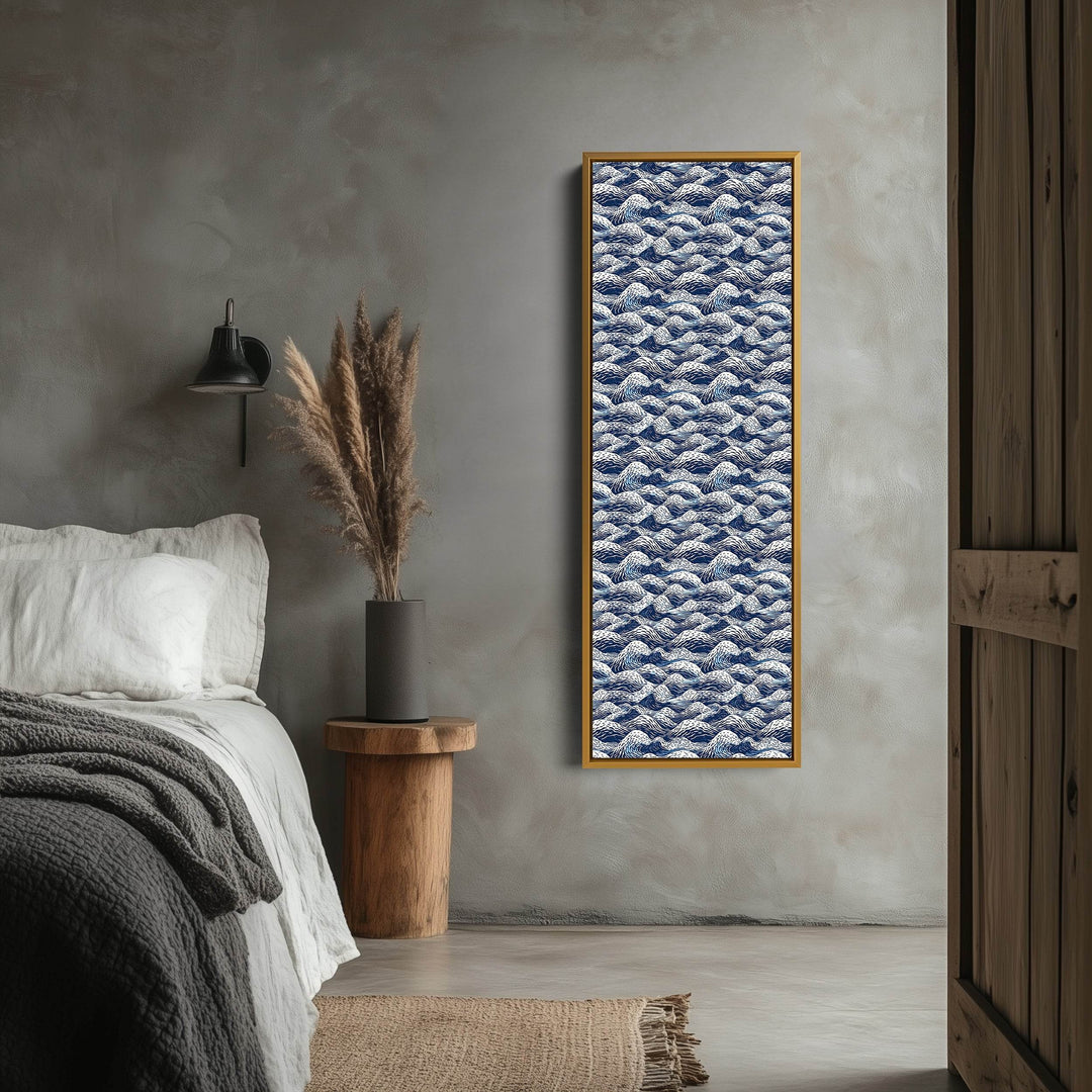 Vertical Wall Art Japandi Wave Tall Wall Decor - Atelier Printworks