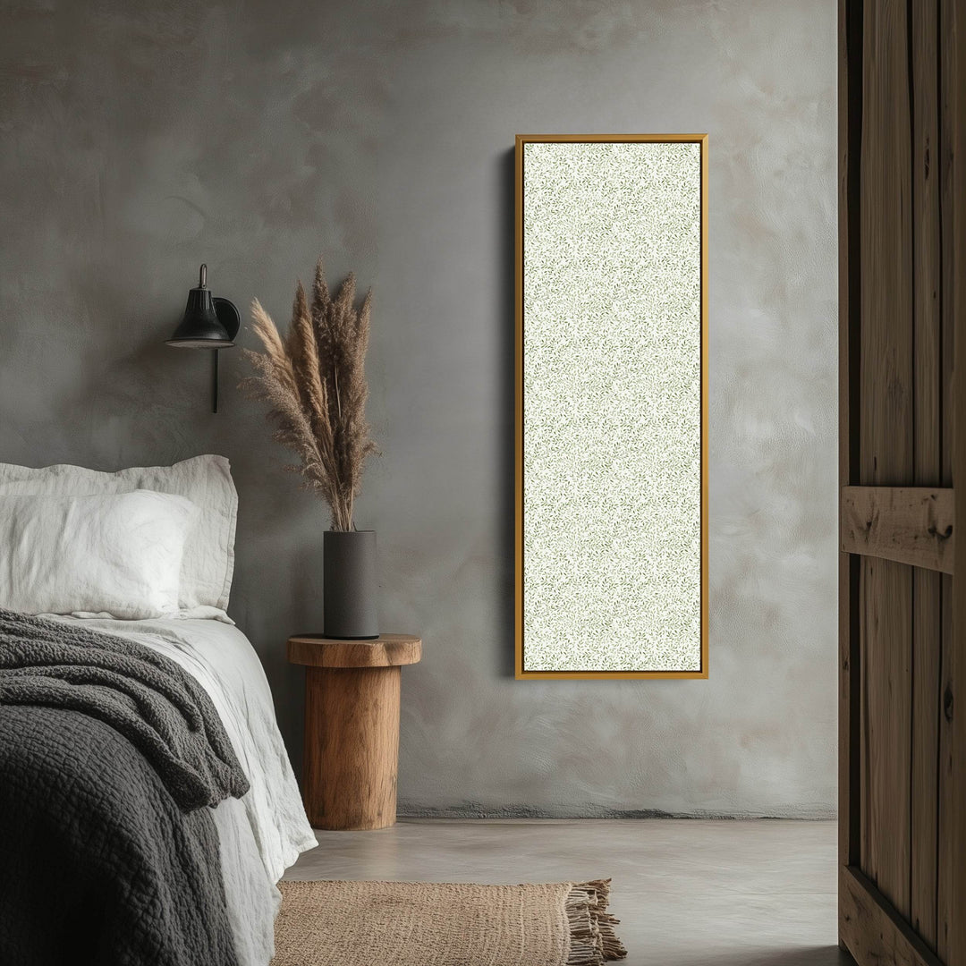 White & Green Large Botanical Bedroom Long Wall Decor - Atelier Printworks