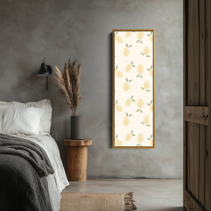 Long Narrow Kitchen Lemon Wall Art Vertical - Atelier Printworks