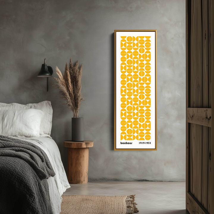 Yellow Bauhaus Vertical Retro Wall Decor - Atelier Printworks