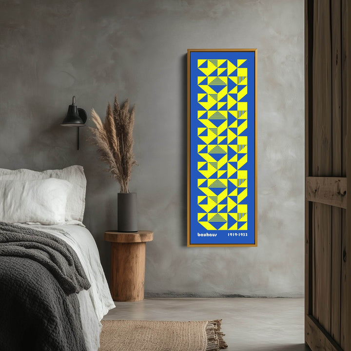 Bedroom Wall Art Vertical Geometric Bauhaus - Atelier Printworks