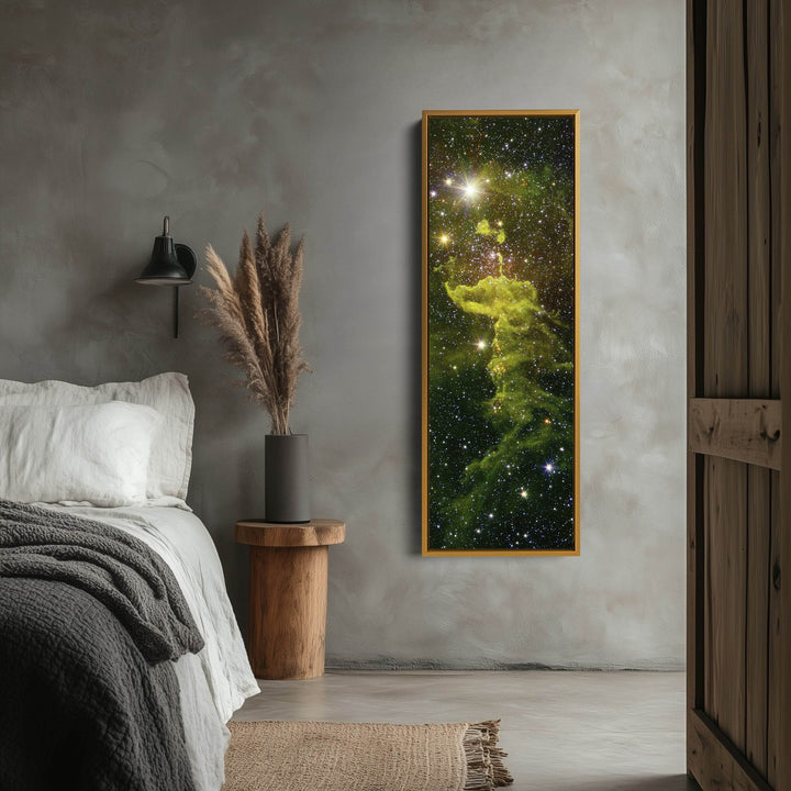 Large Framed Canvas Vertical Wall Art Nebula Hubble - Atelier Printworks