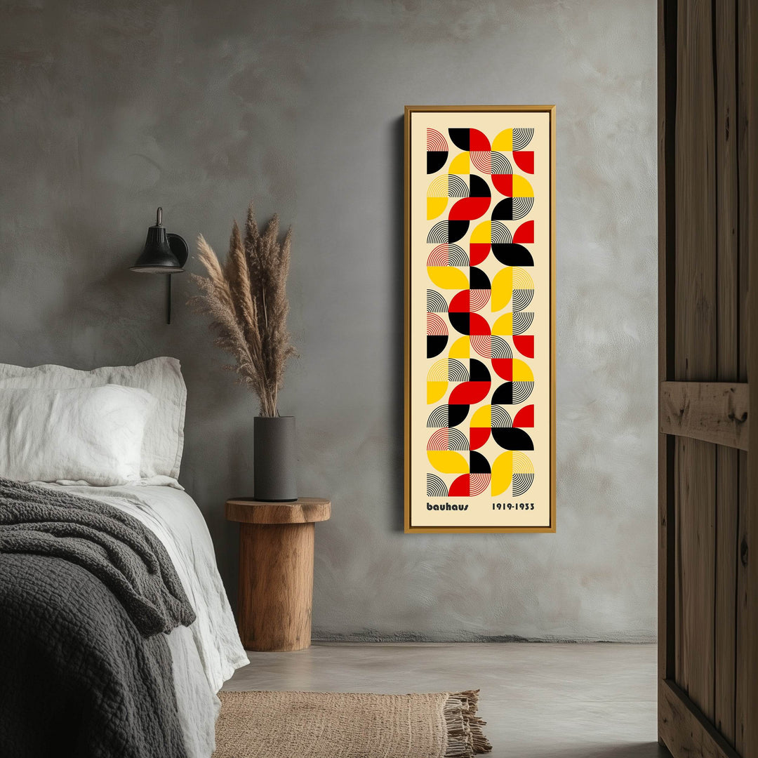 Large Framed Canvas Beige Bauhaus Wall Art - Atelier Printworks