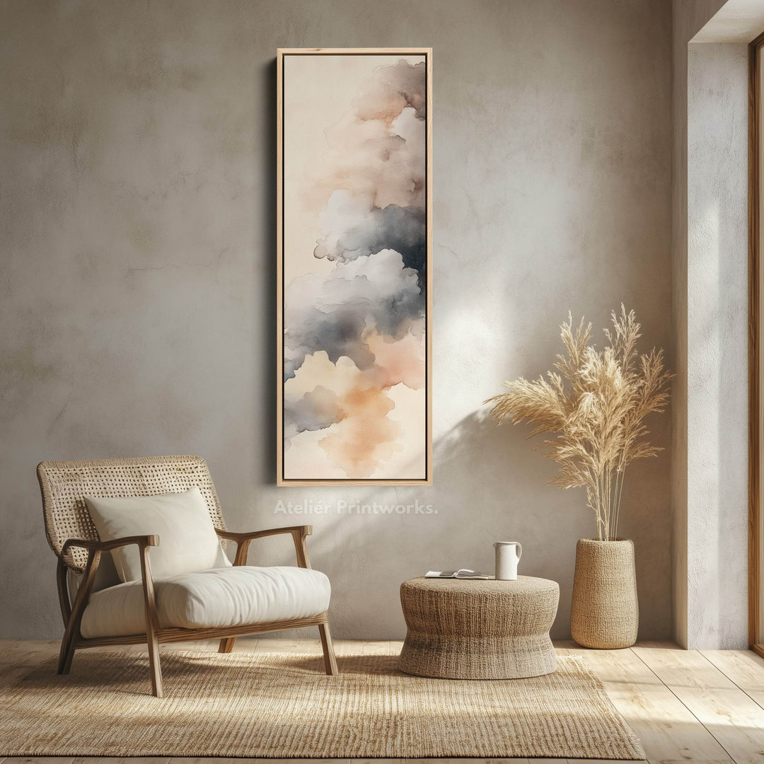 Tall Skinny Vertical Cloud Wall Art - Atelier Printworks
