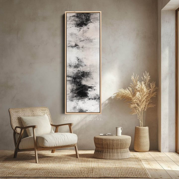 Tall Vertical Neutral Cloud Abstract Long Narrow Wall Decor - Atelier Printworks