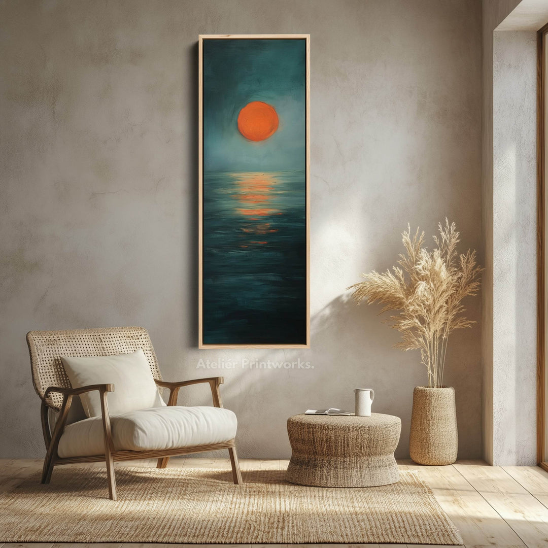 Minimalist Sunset Large Framed Wall Pictures For Living Room - Atelier Printworks