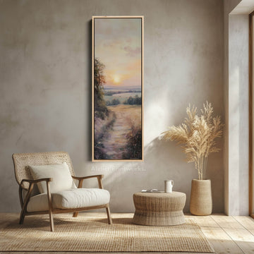 Long Narrow Vertical Large Wall Decor English Countryside - Atelier Printworks