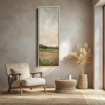 Watercolour Landscape Long Narrow Vertical Wall Art - Atelier Printworks
