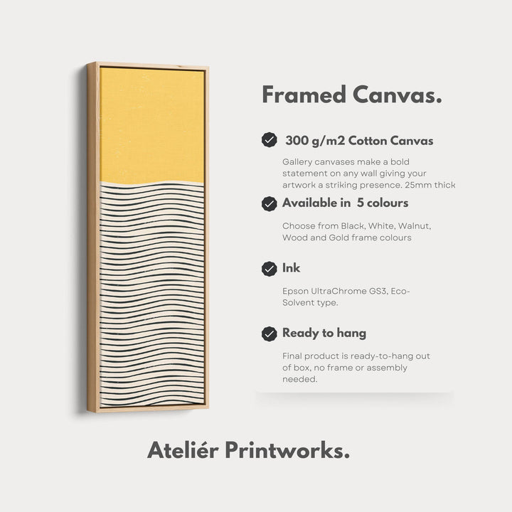 Minimalist Brush Dots Vertical Framed Canvas Wall Art for Bedroom or Office - Atelier Printworks