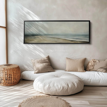 Abstract Beach Seascape Long Horizontal Wall Art - Atelier Printworks