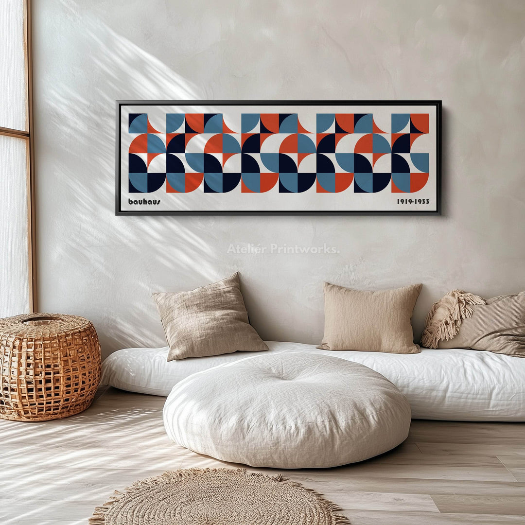 Long Framed Living Room Wall Art Modern Bauhaus - Atelier Printworks