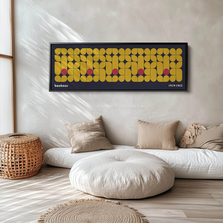 Long Framed Living Room Wall Art Modern Bauhaus - Atelier Printworks