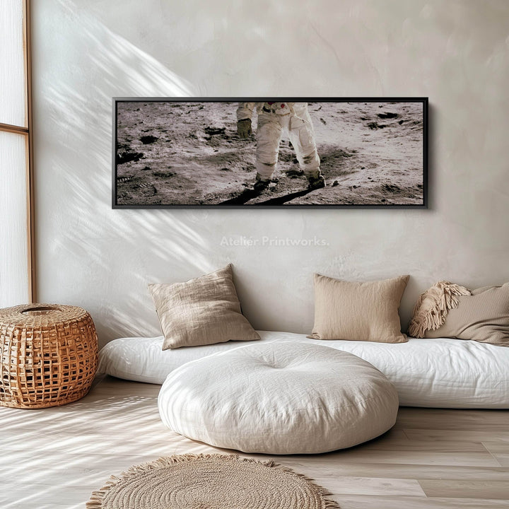 Astronaut Moon Walk Long Horizontal Wall Art - Atelier Printworks