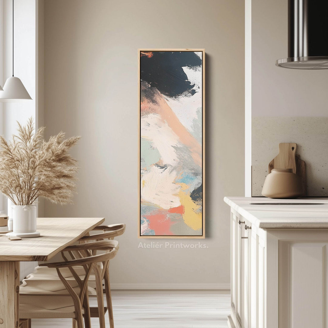 Long Narrow Vertical Colourful Abstract Wall Art Tall slim Wall Decor - Atelier Printworks