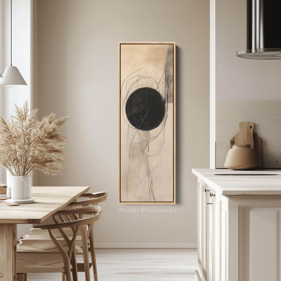 Minimalist Abstract Vertical Thin Large Wall Art Canvas - Atelier Printworks