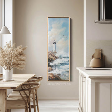 Long Vertical Wall Art - Lighthouse Big Large Picture Decor - Atelier Printworks