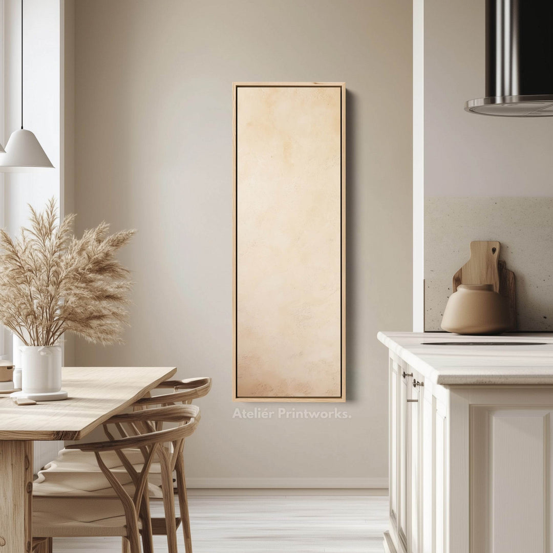 Vertical Wall Art Abstract Beige - Tall Long Narrow Vertical Wall Decor - Atelier Printworks