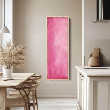 Vertical Wall Art Pink - Living Room Tall Long Narrow Vertical Wall Decor - Atelier Printworks