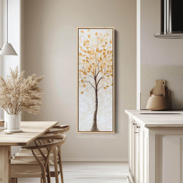 Abstract Tree Living Room Decor Vertical Wall Art - Tall Long Narrow Vertical - Atelier Printworks