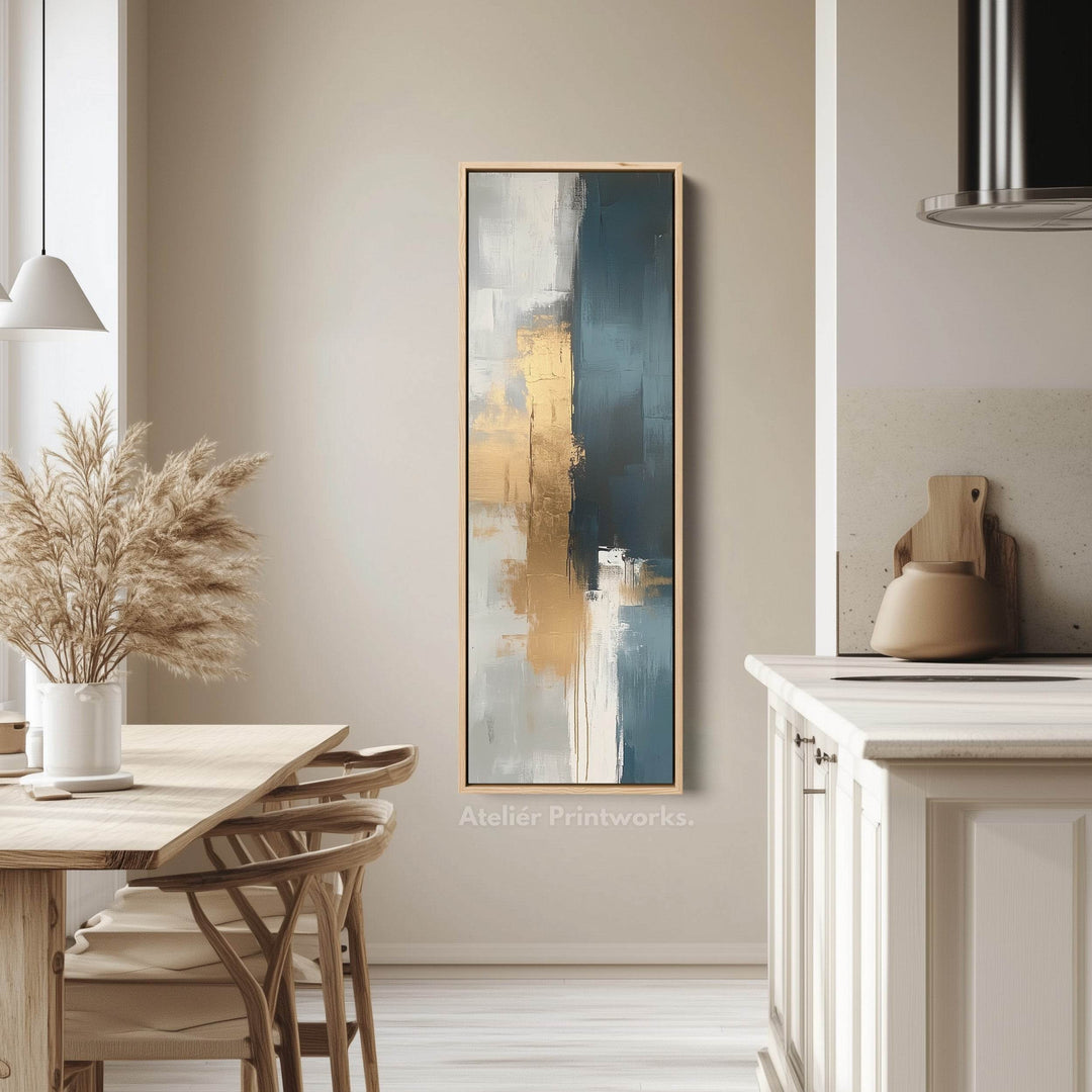 Tall Skinny Gold Abstract Wall Decor - Atelier Printworks
