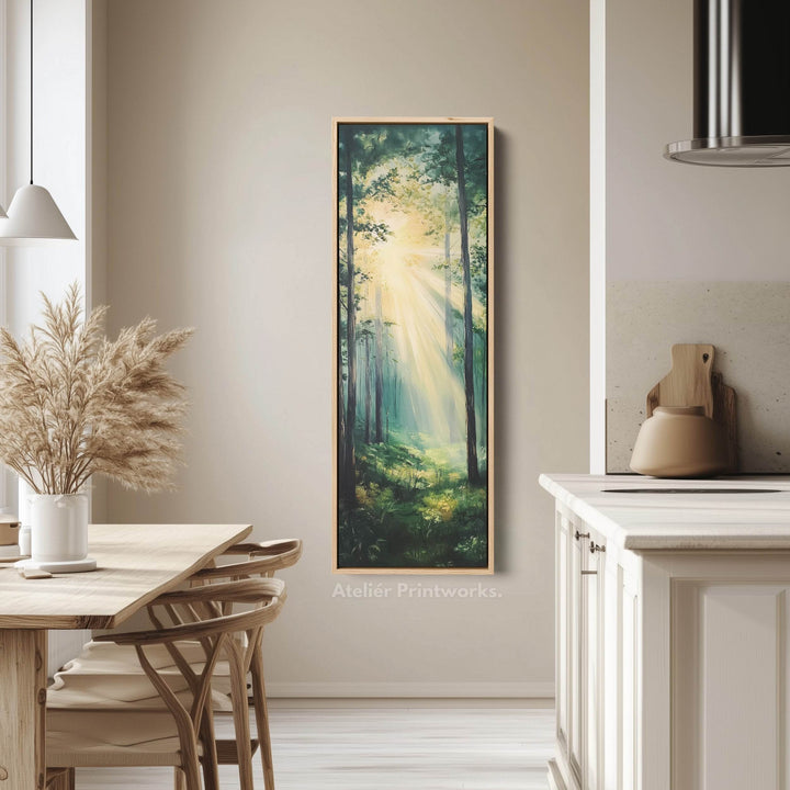 Hall Way Forest Large Vertical Long Skinny Wall Art - Atelier Printworks
