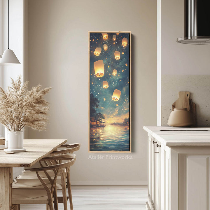 Chinese Lanterns Vertical Wall Art - Atelier Printworks