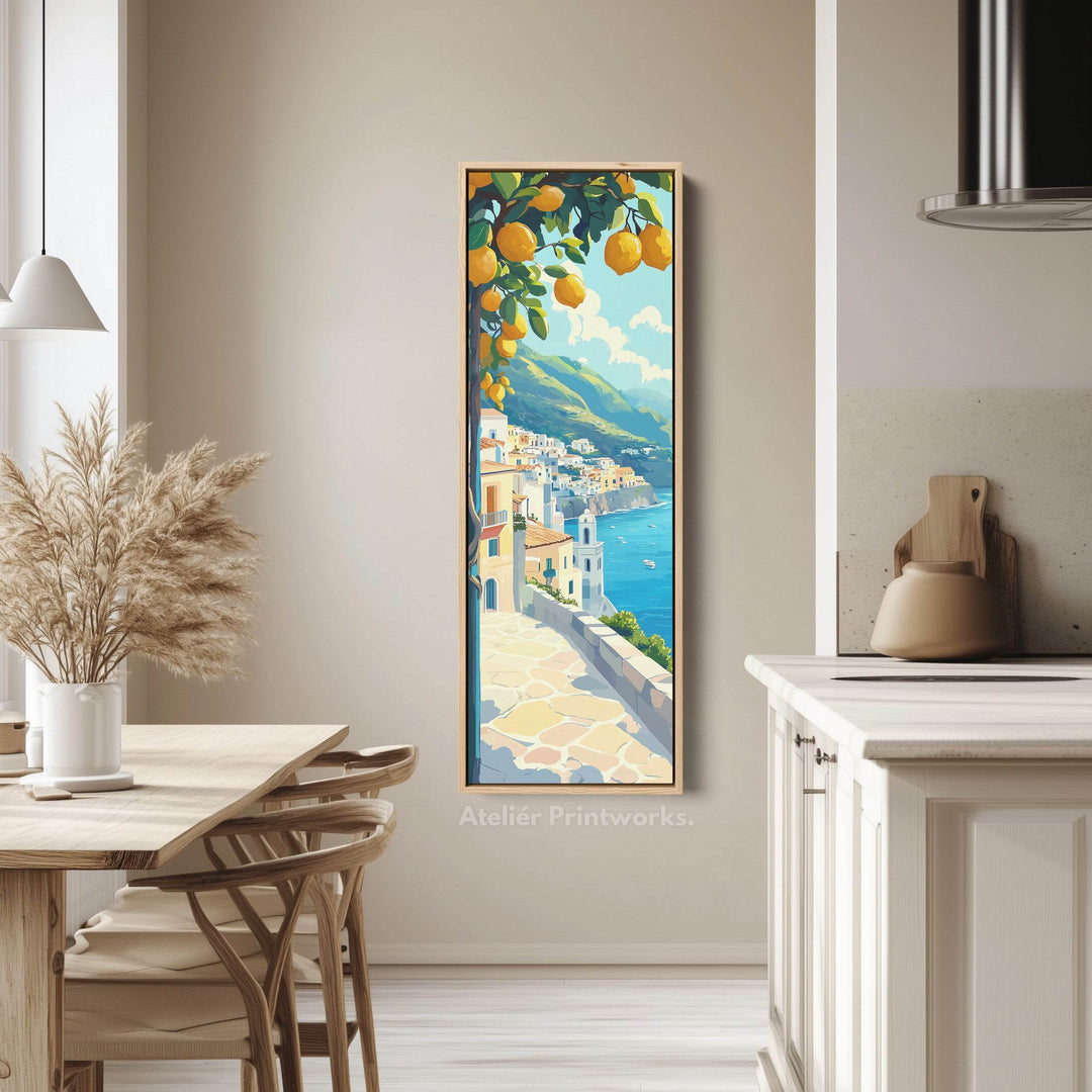 Amalfi Coast Tall Narrow Vertical Wall Art - Atelier Printworks