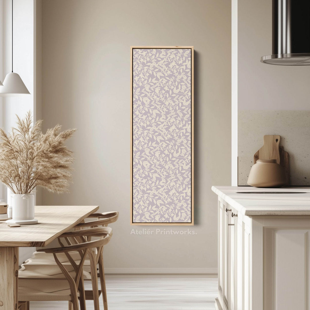 Botanical Beige & Purple Floral Framed Floral Wall Art - Atelier Printworks