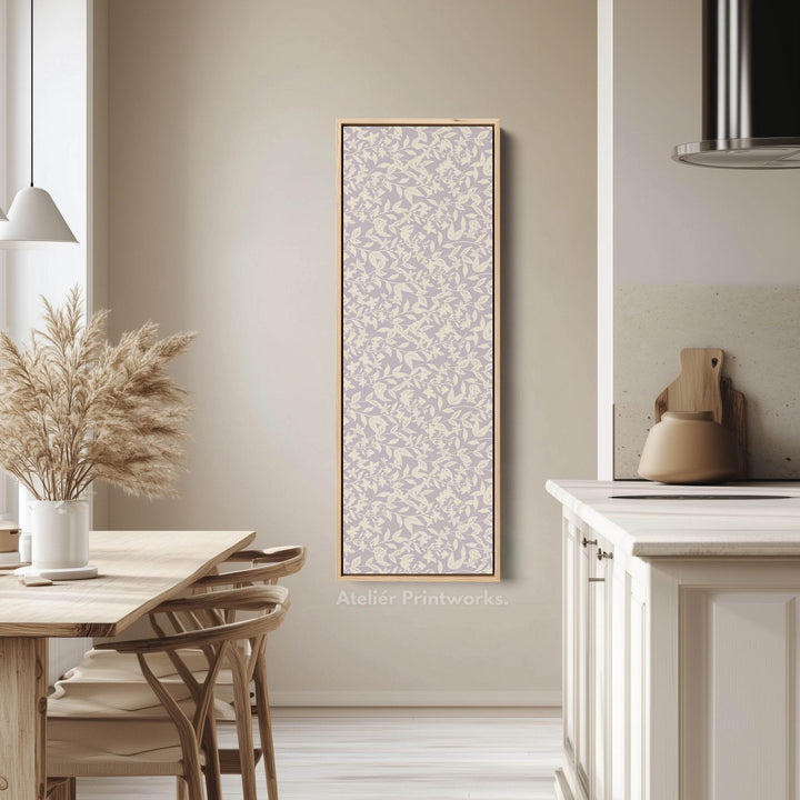Botanical Beige & Purple Floral Framed Floral Wall Art - Atelier Printworks
