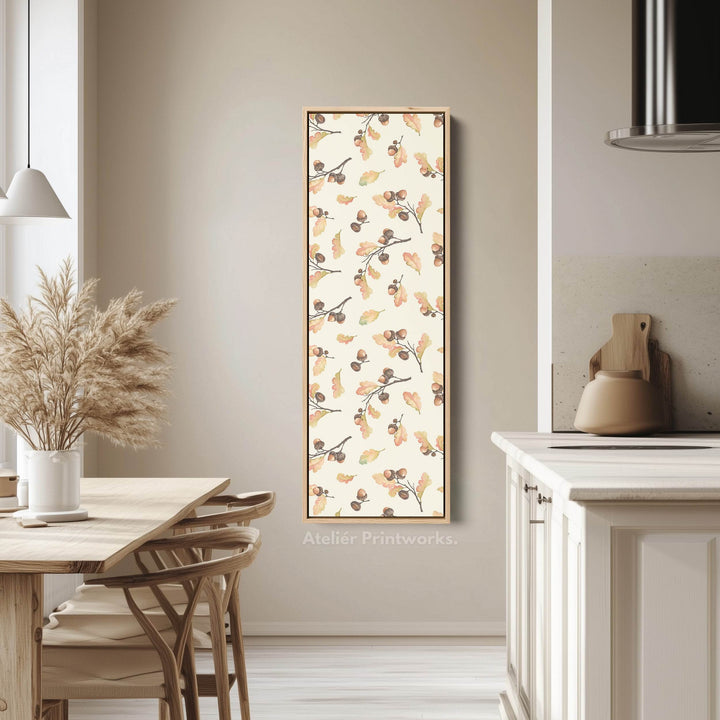 Acorn Illustration Long Vertical Framed Wall Decor - Atelier Printworks