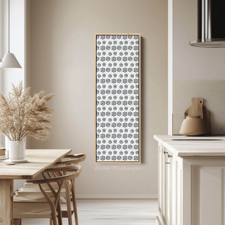 Vertical Long Wall Art Ships Wheel Wall Art - Atelier Printworks
