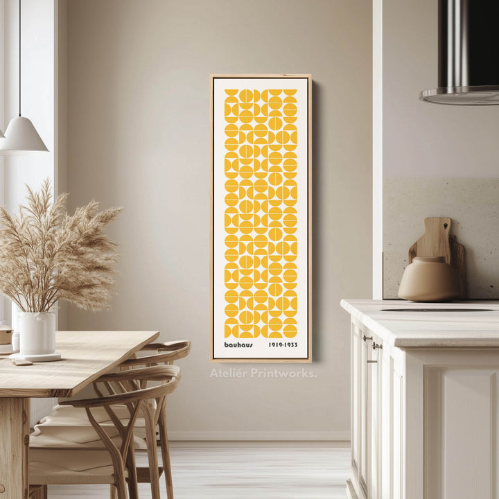 Yellow Bauhaus Vertical Retro Wall Decor - Atelier Printworks
