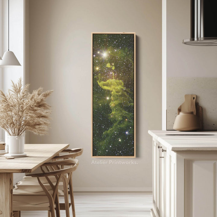 Large Framed Canvas Vertical Wall Art Nebula Hubble - Atelier Printworks
