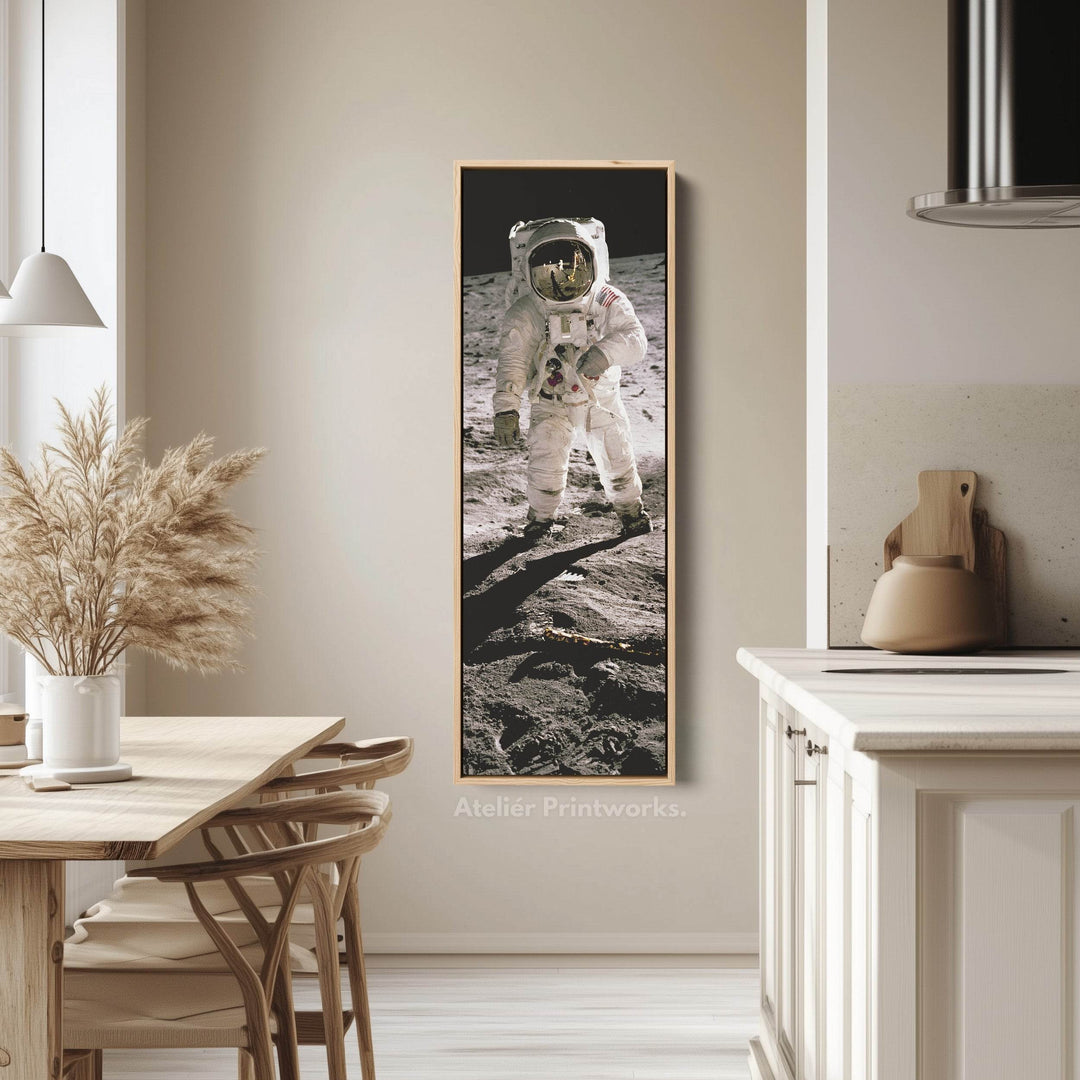 Long Vertical Wall Art Moon Walk Astronaut - Atelier Printworks