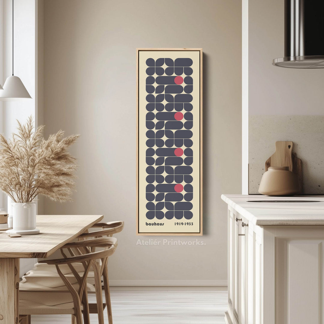 Beige Large Framed Canvas Beige Bauhaus Wall Art - Atelier Printworks