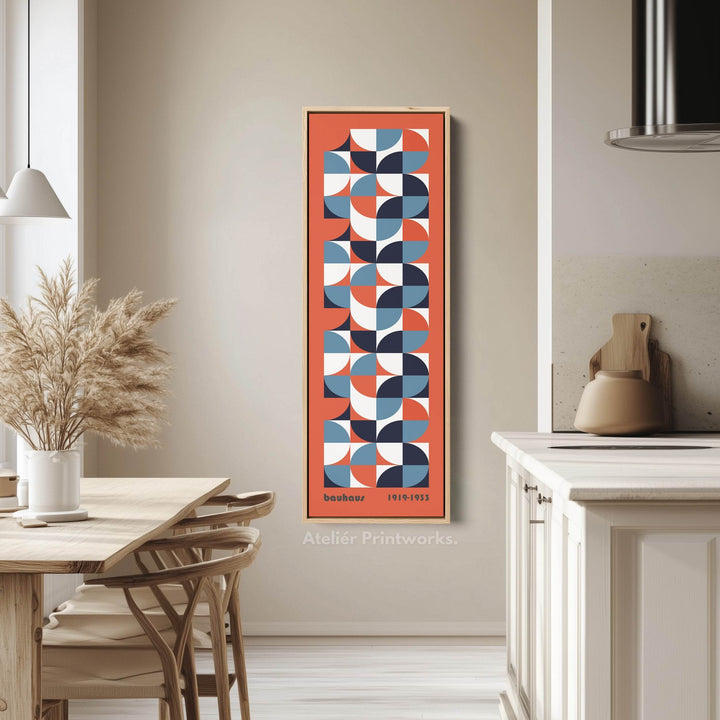 Vertical Pink Terracotta Decor Bauhaus Mid Century - Atelier Printworks