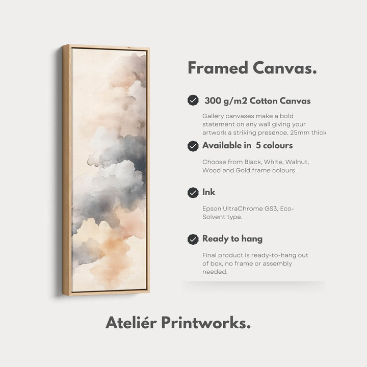 Tall Skinny Vertical Cloud Wall Art - Atelier Printworks