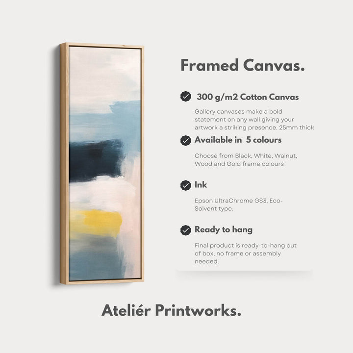 Calming Abstract Long Vertical Bedroom Artwork - Atelier Printworks